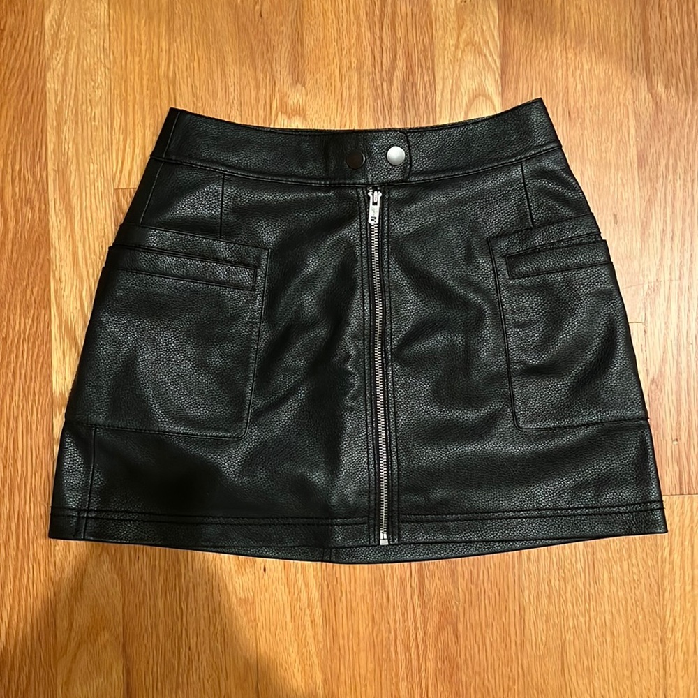 Free people leather skirt